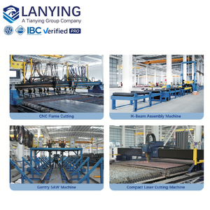 מבנה פרפאב מבנה פלדה מודרני עבור משרדים מודולריים או סדנאות עם קיר זכוכית עמיד - Product Image 4