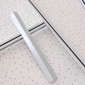 Rejilla de techo de oficina de diseño moderno con características de absorción de sonido ignífugas a prueba de humedad, baldosas cuadradas de lana de roca - Product Image 4