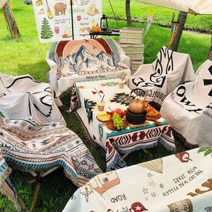 2025 Mới Cắm Trại Ngoài Trời Không Thấm Nước Bohemian Boho Chăn Ném Dã Ngoại Thảm Tùy Chỉnh Dệt Tấm Thảm Chăn - Product Image 1