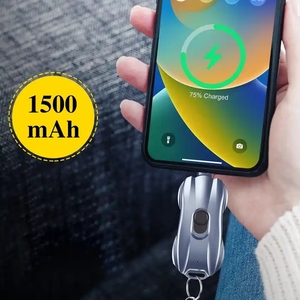 时尚1500毫安时电源银行钥匙扣充电手机备用外部电池适用于iPhone C型应急电池组 - Product Image 6