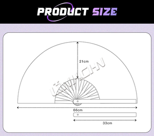 Tùy Chỉnh 33Cm Lớn Đầy Màu Sắc Tre Gấp Quạt Tay Cá Nhân Kung Fu Rave Clack Người Hâm Mộ Cho Người Đàn Ông/Phụ Nữ Lễ Hội Khiêu Vũ Quà Tặng - Product Image 4