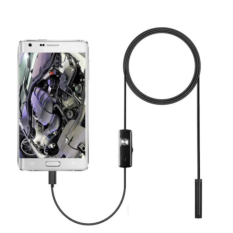 Cámara endoscópica de inspección, boroscopio Micro USB de 5,5mm, Flexible, IP67, impermeable, 6LED, ajustable, para Android y PC