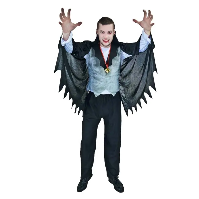 Fantasia adulto de vampiro, halloween da festa, traje de vampiro masculino