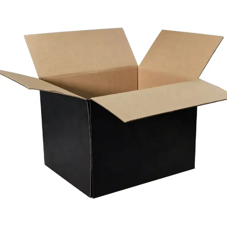 Одноразовая переработанная плоская упаковка из крафт-бумаги, доставка, гофрированная картонная коробка