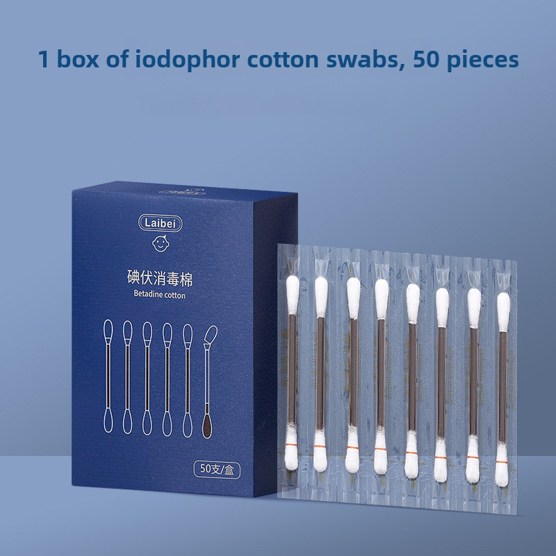 50 iodophor cotton swabs-1 box