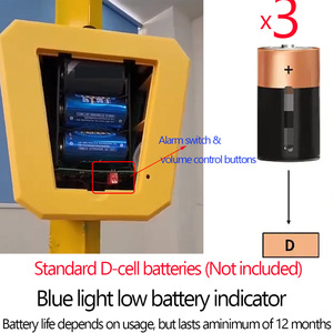 Sistema de alarma de esquina ciega anticolisión Sensor móvil infrarrojo sistema de alarma visual audible para estante de almacenamiento estante de almacén - Product Image 6