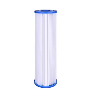 Yunda dễ dàng làm sạch nhà sản xuất 10 inch 20 micron Polyester xếp li trầm tích nước lọc Cartridge cho toàn bộ hệ thống nhà - Product Image 1
