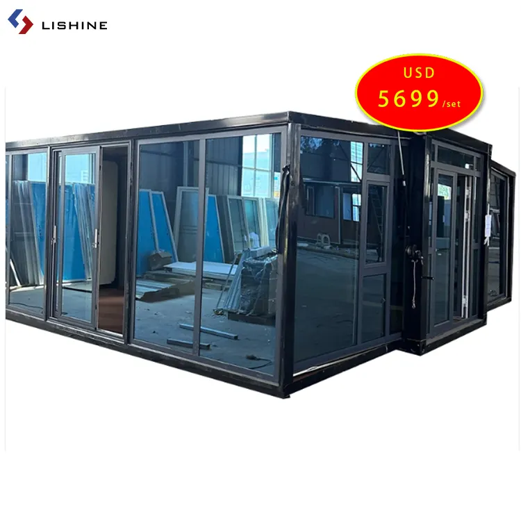 Cina lusso prefabbricato 20ft australia 3 in 1 pieghevole mobifactory custom 20ft 40ft case prefabbricate portatili 40 ft expand