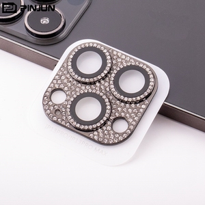 IPhone 16 için yeni Pro Max koruma çizilmeye dayanıklı elmas Glitter temperli cam kamera Lens koruyucu iPhone 15 14 13 11 - Product Image 5