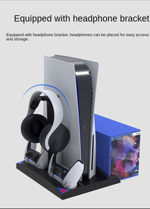 High Quality Multi-Function Cooling Fanfor PS5 Dual <strong>Controller</strong> <strong>Customized</strong> Vertical Ps5 Stand With Suction Cooling Stand for Ps5 - Product Image 6