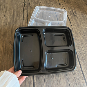 Xuất khẩu BPA miễn phí lò vi sóng máy rửa chén an toàn 33oz 3 ngăn nhựa bữa ăn chuẩn bị Bento ăn trưa hộp thực phẩm container - Product Image 2