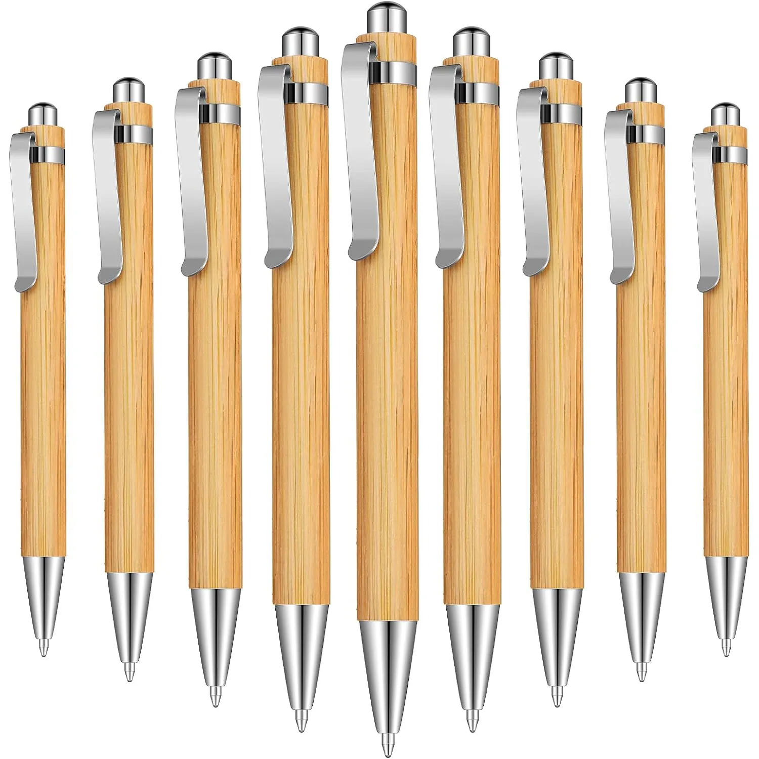 Bolígrafo de bambú personalizado promocional 2024, bolígrafo de bambú grabado ecológico con logotipo