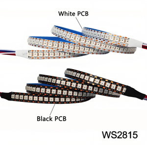 WS2815 DC12V 30D 60D 144D независимое Программирование пикселей RGB световая полоса белый черный PCB Интеллектуальный светодиод