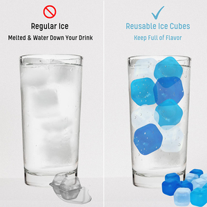 Tá<span class=keywords><strong>i</strong></span> Sử Dụng Thân Thiện Vớ<span class=keywords><strong>i</strong></span> Mô<span class=keywords><strong>i</strong></span> Xách Tay Nhựa Vuông <span class=keywords><strong>Ice</strong></span> <span class=keywords><strong>Cubes</strong></span> Bpa Miễn Phí Refreezable Cho Whiskey Cocktail Bia Rượu Vang Cà Phê - Product Image 3