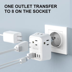 Tragbare EU-Steckdose Steckdose Funktions steuerung Steckdose Wand USB-Buchse Multi Adapter Konverter - Product Image 5