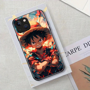 TPU temperli cam Anime telefon kılıfı Manga bireysel tasarım renkler kapak kabuk iPhone 15 14 13 Pro Max - Product Image 5