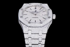 Đồng hồ CZ Bustdown 41mm với bộ máy tự động, toàn bộ mặt được đính đá, đồng hồ cơ khí đeo tay dành cho nam - Product Image 2