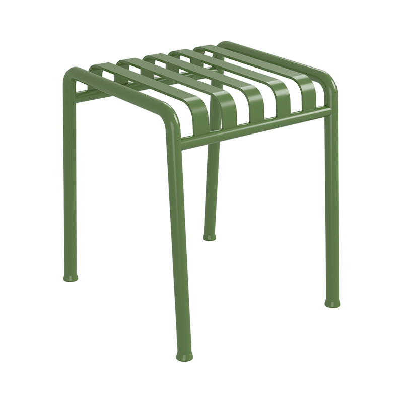 Tabouret carré: vert: longueur 40, largeur 35, hauteur 45