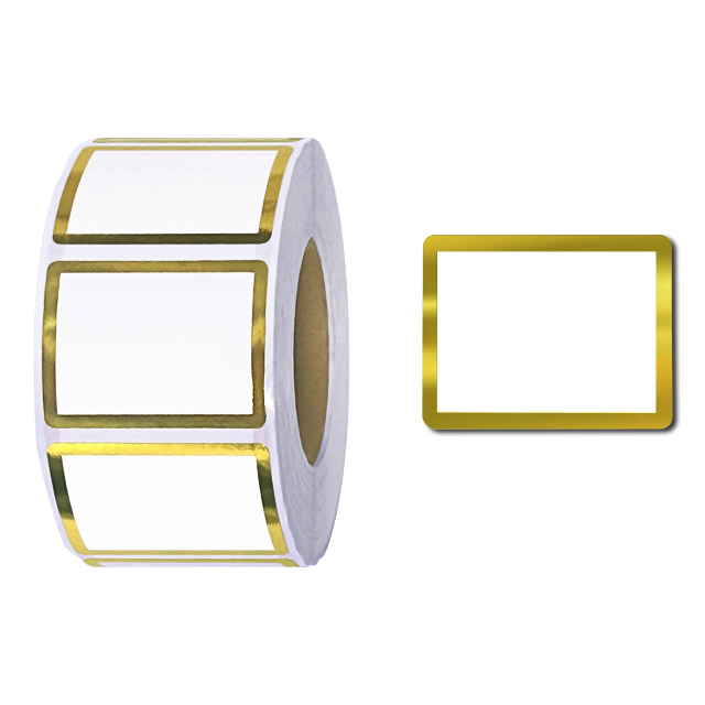 Blanco, hoja de oro Frontera, 4*3cm