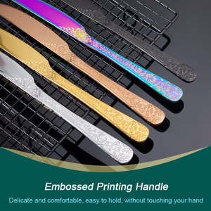 Modern <strong>Royal</strong> Cutlery Set Printed Colorful Handle Cubiertos Acero <strong>Inox</strong> Rose Golden Silverware Set Restaurant Mirror Gold <strong>Flatware</strong> - Product Image 4