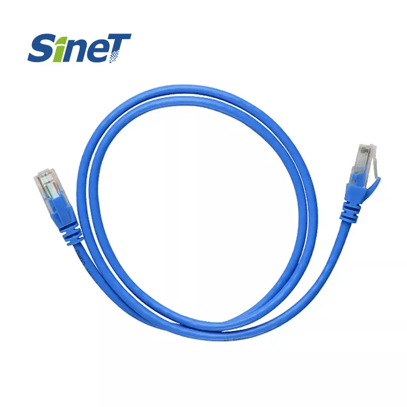 Yüksek kaliteli prim Utp Cat6 yama kablosu İndersonal/paket paketlenmiş isteğe bağlı mavi Ethernet kablosu Cat.6 Jumper kablo Rj45 fiş