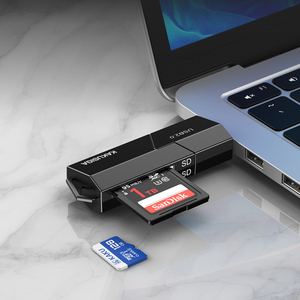 KAKUSIGA方便快捷的2合1 USB 2.0读卡器支持tf卡sd卡读取 - Product Image 4