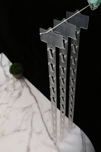 Hot bán siêu thị 12 trạm nhựa treo hàng hóa Strips với S Hooks cho bán lẻ hiển thị - Product Image 3