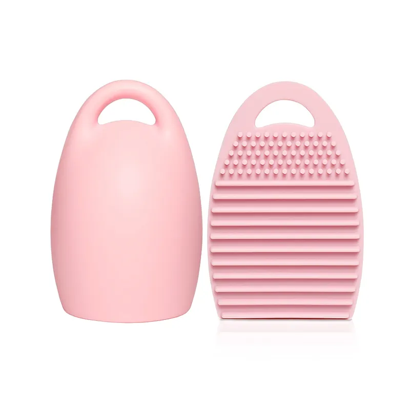 Rosa Silikon Make-up-Bürste Reinigungsbecken Grundierung Make-up-Bürste Reinigungsplatte Pad Make-Up Waschbürste Gel Reinigungsmatte