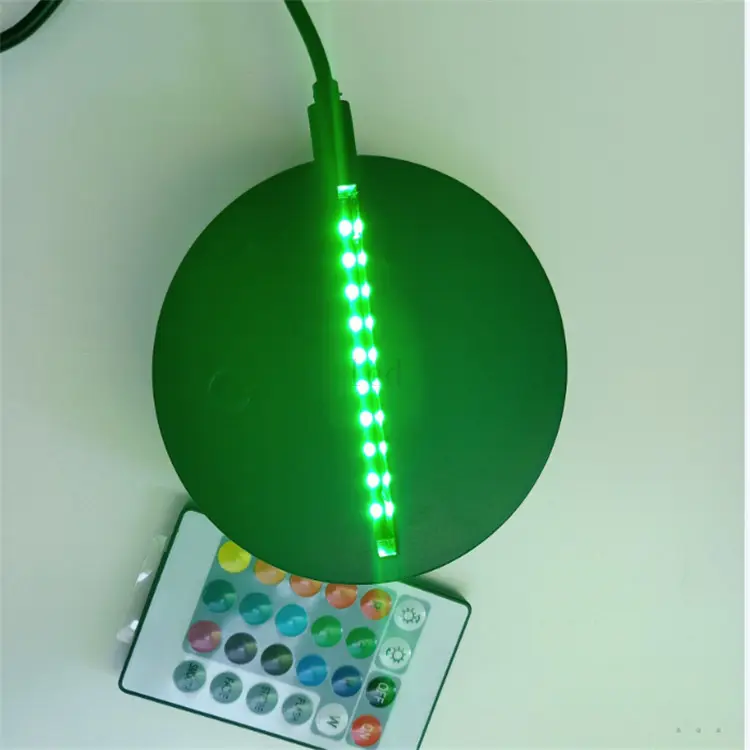 Base de substituição para controle remoto, 16 cores, lâmpada led, base de substituição para lâmpadas de mesa 3d