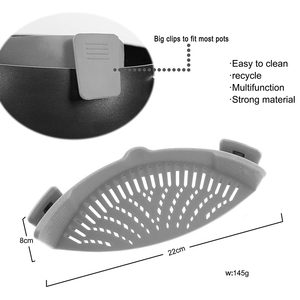 Kitchen Adjustable Snap &amp; <strong>Strain</strong> <strong>Pot</strong> and Pasta Strainer Clip on Strainer Silicone for <strong>Pots</strong> Pans Bowls - Product Image 5