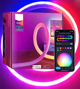 Tuya ไฟแถบนีออน LED อัจฉริยะ WiFi ใช้ได้กับ Alexa Google Home RGB 3M 5M ควบคุมผ่านแอปซิงค์เพลงไฟ LED สำหรับห้อง - Product Image 1