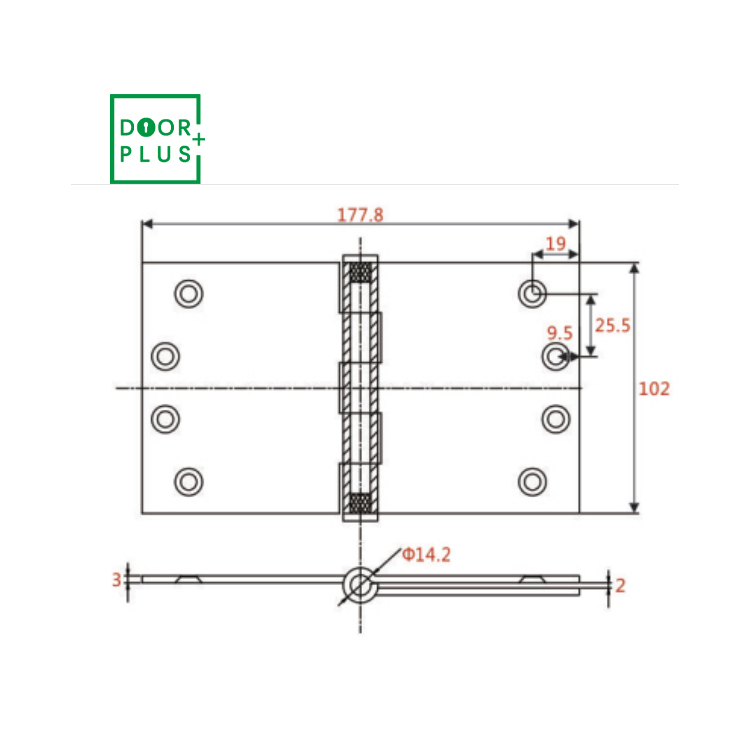 Doorplus Guaranteed Quality Chinese Stainless Steel 304 Reasonable Price 4 Inch Flat Ball Door Hinge