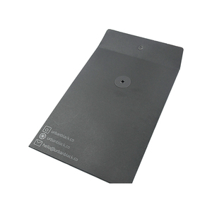 Luxus Black Card Paper String Button Brieftasche Umschlag Benutzer definiertes Logo für Geschenk gebrauch Hergestellt Benutzer definierte Logo Umschlag Hersteller - Product Image 5
