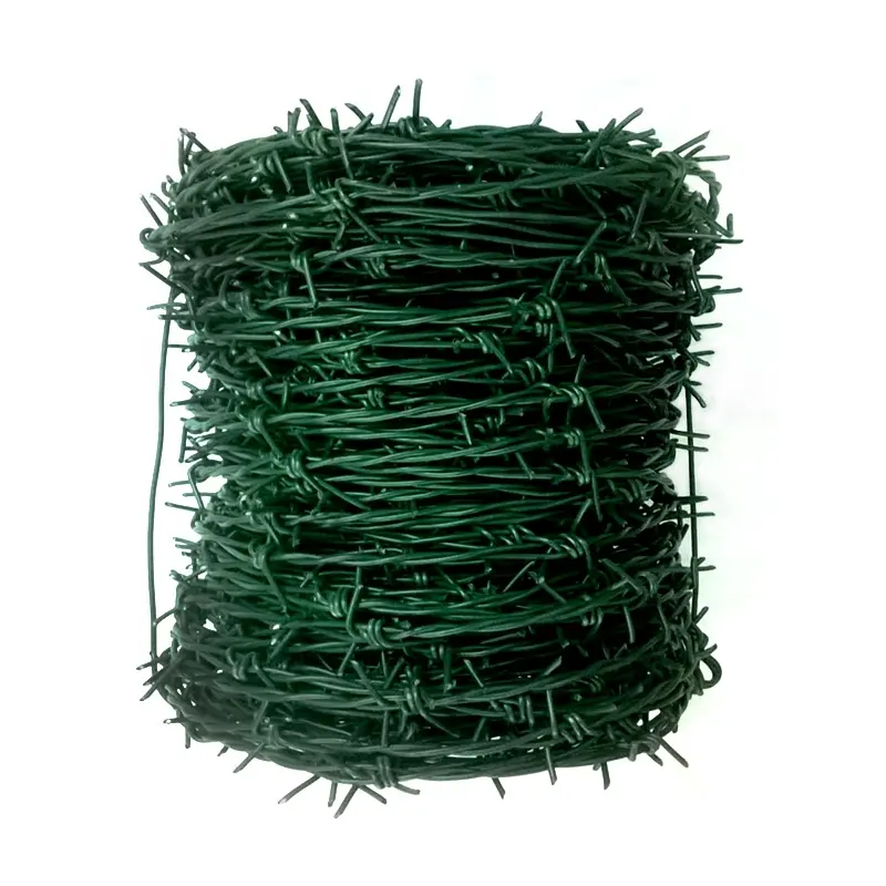 Cheap plastic barb wire fence bulk PVC coated barbed wire in sri lanka