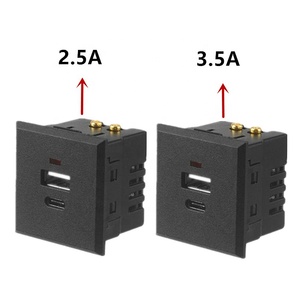 Toma de corriente con USB tipo C, enchufe de conexión a internet QC de carga rápida 2.5A 3.5A, conector tipo C para servidores PDU UPS - Product Image 5
