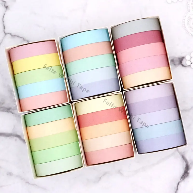 Dekorative Regenbogen Candy Farbe Japanisches Klebe papier Masking Tape Washi Tape
