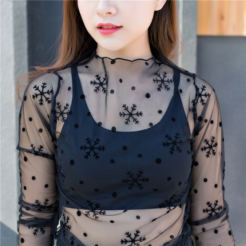 Motif flocon de neige noir