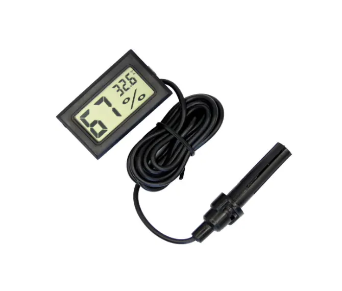 Mini Embedded Hoge Nauwkeurigheid Digitale Kippenei Incubator Thermometer Met Hygrometer Lcd Indoor/Outdoor/Industriële Kunststof