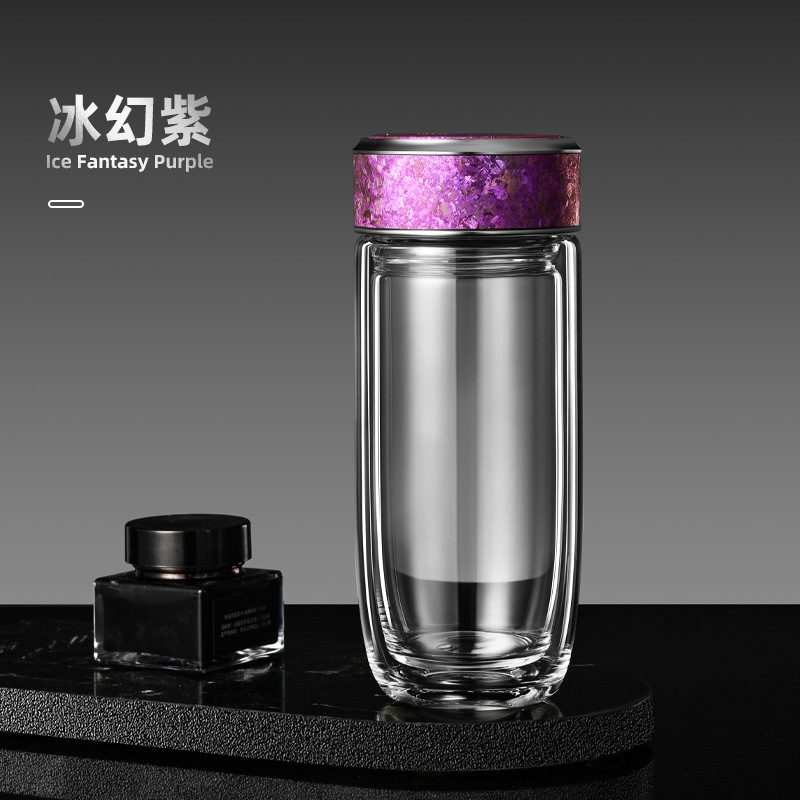 Titanium Goose Egg Glass - Icy Purple
