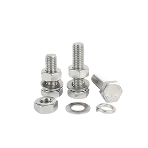 Cổ phiếu nhà máy tùy chỉnh M3 M5 M6 M8 M10 M12 M16 thép không gỉ A2 A4 din931 <span class=keywords><strong>Hex</strong></span> Nut và <span class=keywords><strong>Bolt</strong></span> các nhà sản xuất với máy giặt - Product Image 3