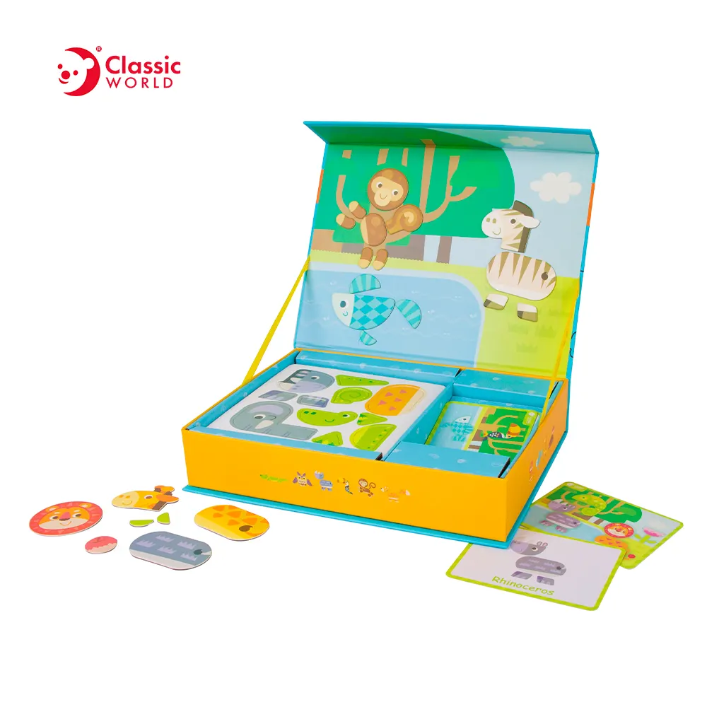 Jeux éducatifs pour enfants, Puzzle en bois, de société magnétique, apprentissage pour les enfants de 3 ans et plus, 60 pièces