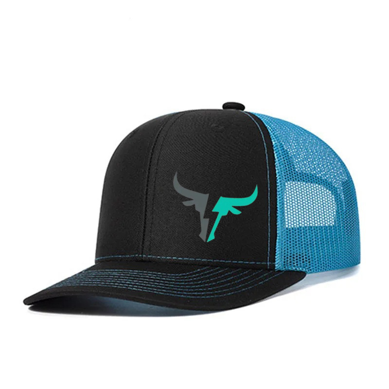 Green Bull Head Black and Blue Net