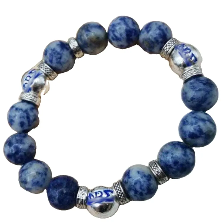 Delta Zeta Phi Beta Alpha OES Phi Delta Links Sigma Gamma Rho Men Greek Fraternity Elastic Natural Genuine Jade Beaded Bracelet