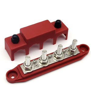 DC otobüs çubukları güç dağıtım çubuğu Auto 12V otomatik araba için kapak ile 4 yollu bara tekne - Product Image 4
