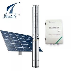 Bomba de agua solar sumergible de pozo profundo, sistema de bomba solar de CC de 4 pulgadas - Product Image 1