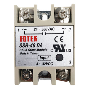 SSR-40DA Fotek Solid State <strong>Relay</strong> <strong>Module</strong> 3-32V <strong>Input</strong> 24-480V <strong>Output</strong> 40A