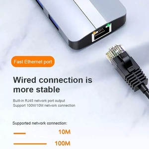 Fabrik OEM Hersteller 6 in 1 USB C Typ C Hub mit 4K HD HDMI USB3.0 2.0 RJ45 Lan Ethernet USB-C 6-in-1 Multi port Adapter