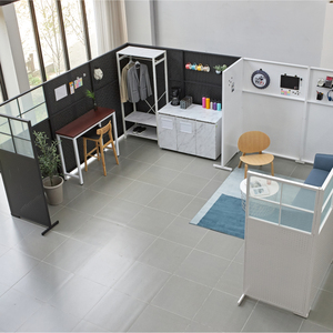 Tofas thép Hàn Quốc đục phân vùng bền di động freestanding văn phòng Divider tùy chỉnh mô hình lỗ hiện đại Thiết kế công nghiệp - Product Image 5