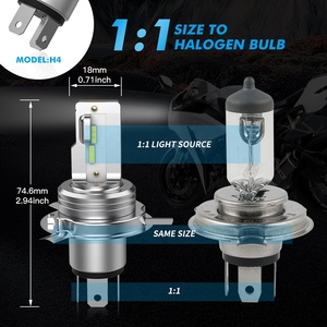 BEVINSEE H4 H4 9003 HB2 LED ışık far ampulü motosiklet H4 ATV UTV far LED ampul - Product Image 3