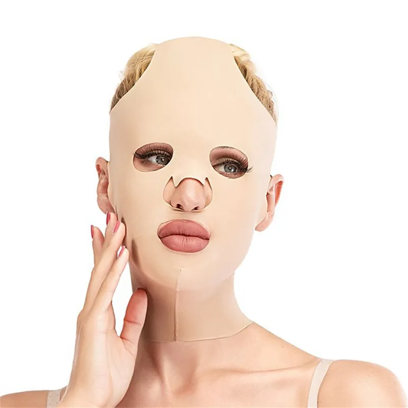 Private label V-Line Firmador Rosto Completo Bela Adormecida Máscara de Levantamento Intenso Chin Máscara Anti-Envelhecimento Rosto Shaper Bandagem